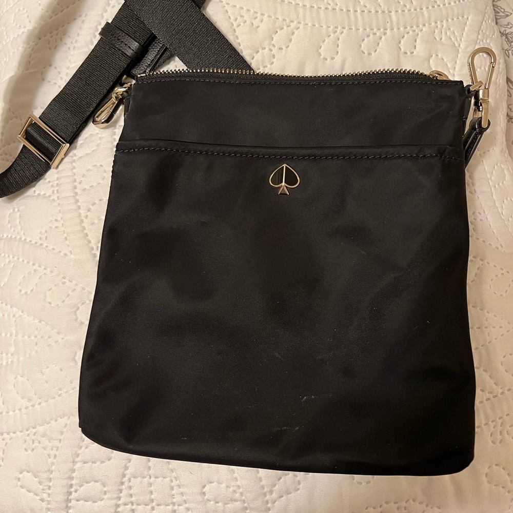 Kate Spade Black Nylon Flat Crossbody